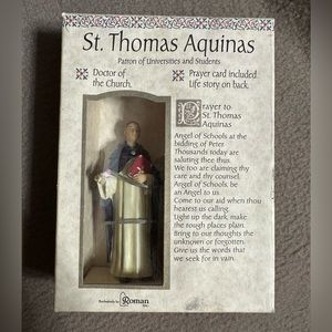 St. Thomas Aquinas statue in original box